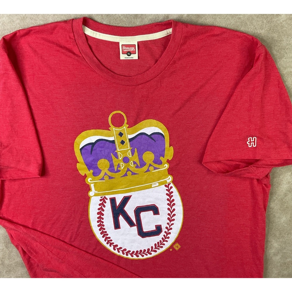 Homage Kansas City Monarchs Negro Leagues Baseball T-Shirt Mens XL Red Graphic